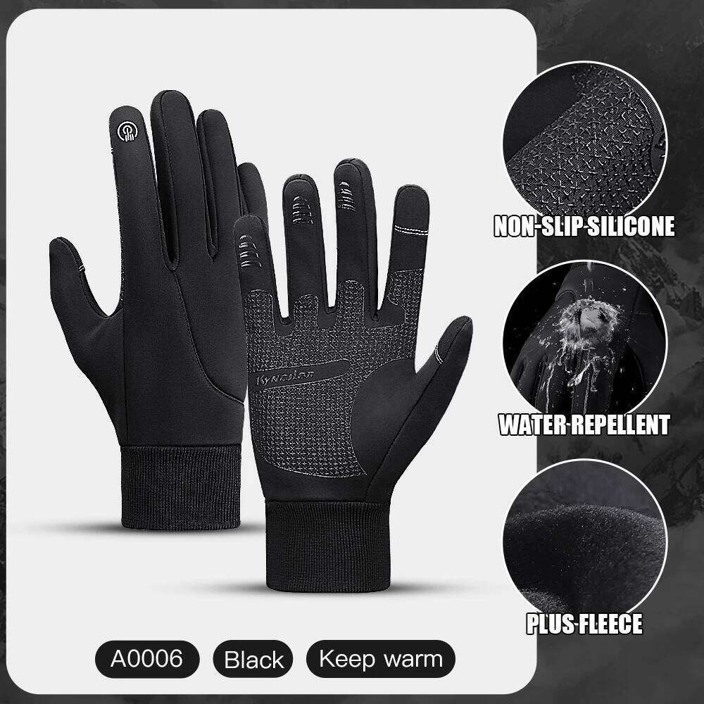 Winter Gloves Men Cycling Bike Women Thermal Fleece Cold Wind Waterproof Touch Screen Bicycle Warm Outdoor Running Skiing Mitten 26H0224