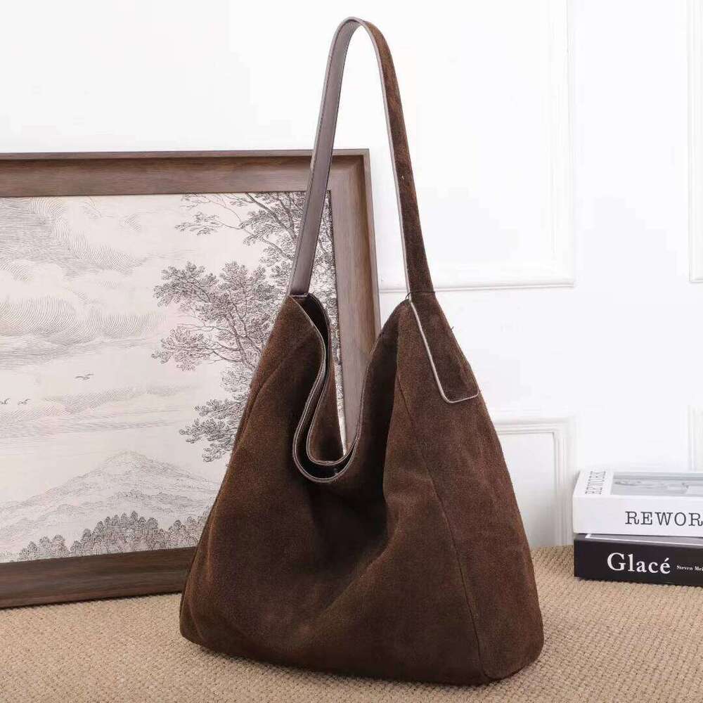 Soft Suede Cow Leather Women's Shoulder Crossbody Bags Luxury Brand Ladies High Quality Large Tote Bag Autumn Winter Z260224