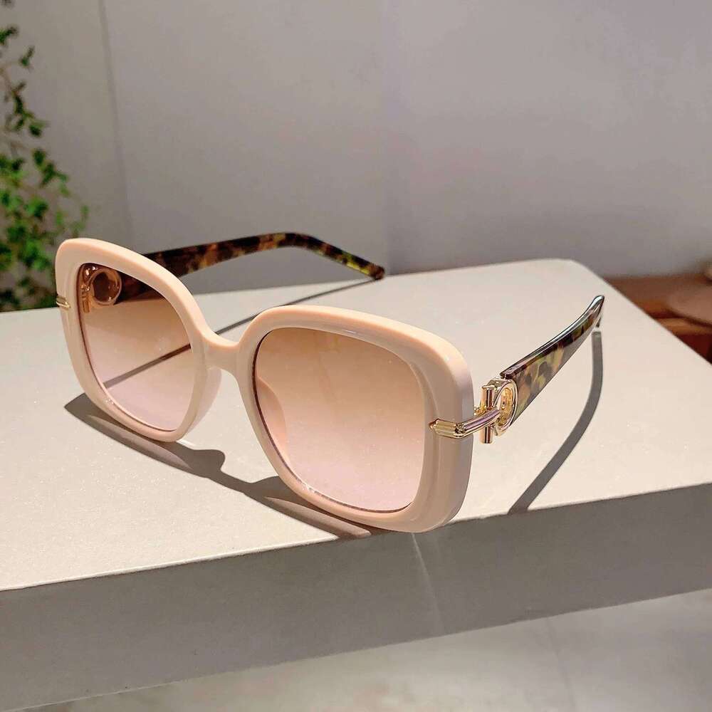 Fashionable Oval Retro Large Frame Suitable Women's Daily Wear Sunglasses for Women Sun Glasses 26W0224
