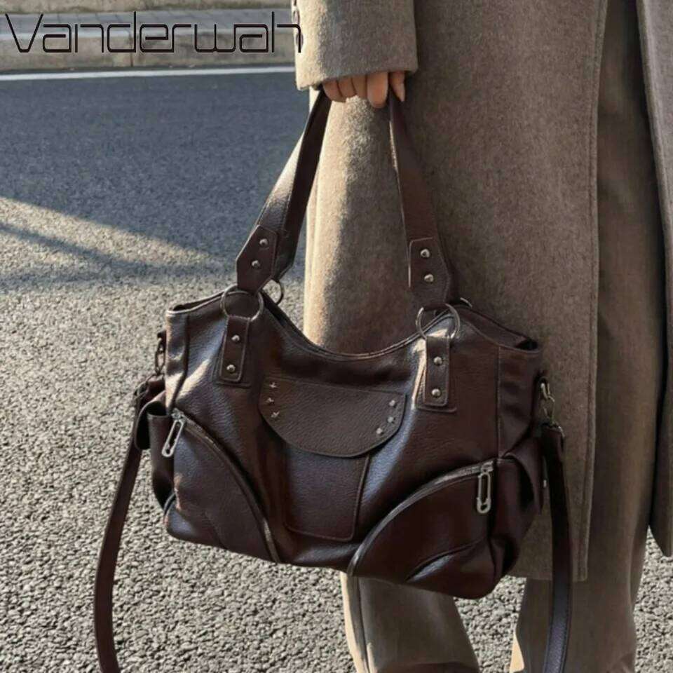 Luxury Business Commuting Large Capacity Tote Hand Soft Pu Leather Shoulder Bags for Women Zipper Women's Handbags Quality Z260224