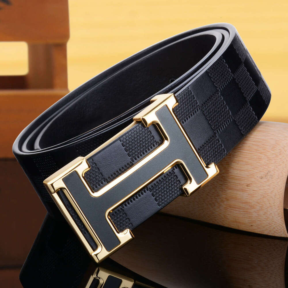 Trendy Men's Top-Layer Leather Belt - Crocodile Pattern Smooth Buckle, Casual Pants Belt, One-Piece Dropshipping