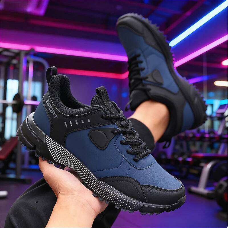 Casual for Men Pu Leather Trail Outdoor Hiking Mountaineering Camping Running Shoes Anti-slip Fashion Sneakers