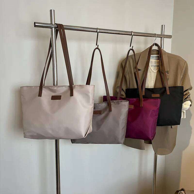 Casual Women's Oxford Cloth Shoulder Bags College Commuter Ladies Waterproof Tote Shopping Bag Large Capacity Female Handbags Z260224