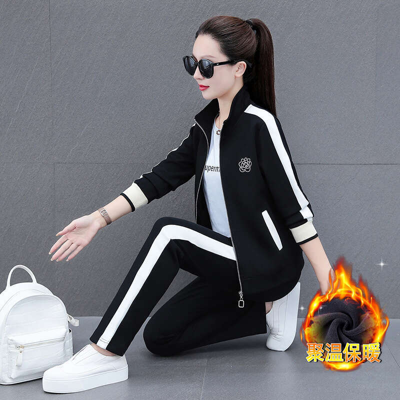 Spring Autumn Chic Sportswear Suit Women's 2026 New Fashion Loose Long Sleeve Jacket +Pants Female Casual two-Piece Suits 4 color
