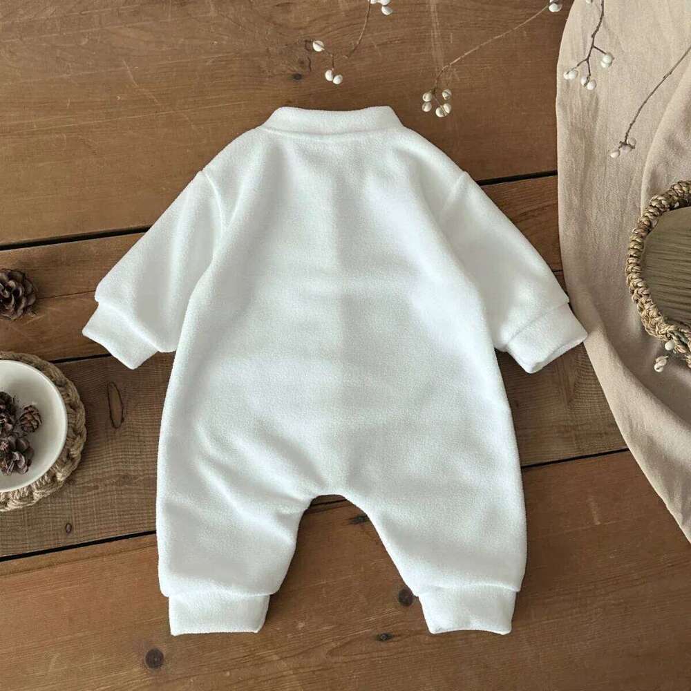 0-18 Month Newborn Romper Boys Girls Cute Bear Embroidery Long Sleeve Baby Bodysuit Clothes Infant Autumn&Winter Costumes 26H0224