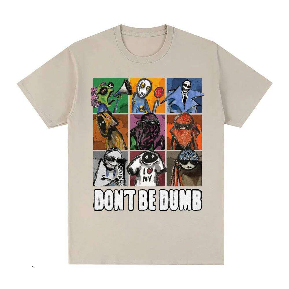 album DONT BE DUMB T-shirt Graphic Printing Hip Hop 100%Cotton Tee-shirt Short Sleeve FashionTshirt Unisex Clothes H260224