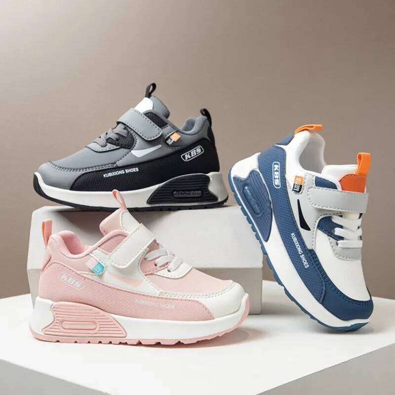 Spring Autumn New Children Sports Comfortable Breathable Boys Girls Fashion Casual Kids Students Running Shoes Winter Warm 26W0224