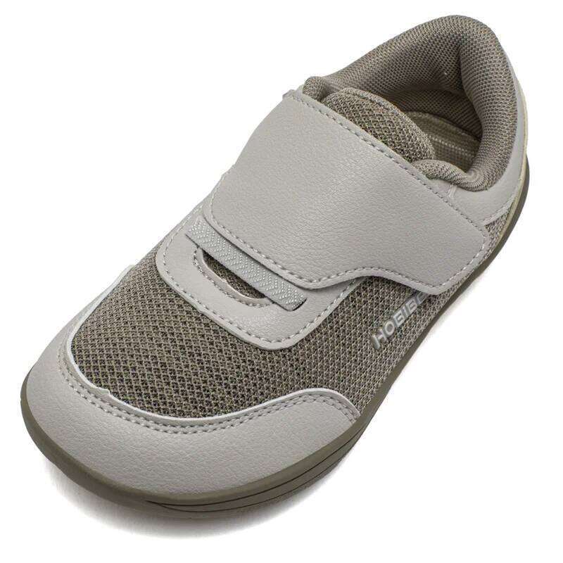 HOBIBEAR Wide Toe Barefoot Kids Minimalist Hook Loop Casual Sneakers Mesh Breathable Zero Drop Shoes 26W0224