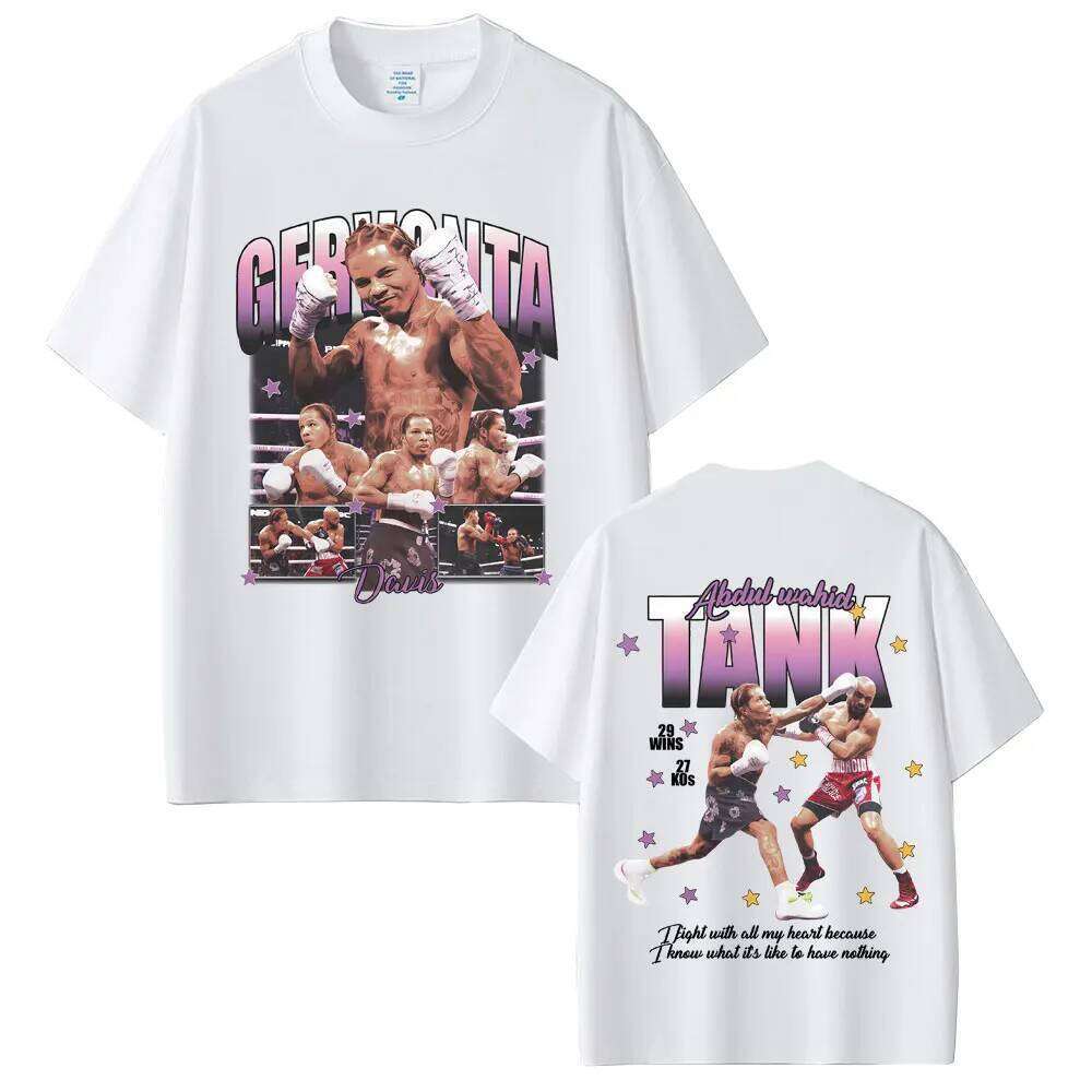 Gervonta Davis Graphic Print T-shirt Men Women Fashion Retro Boxing T Shirts Men's Casual Oversized Short Sleeve T-shirts H260224