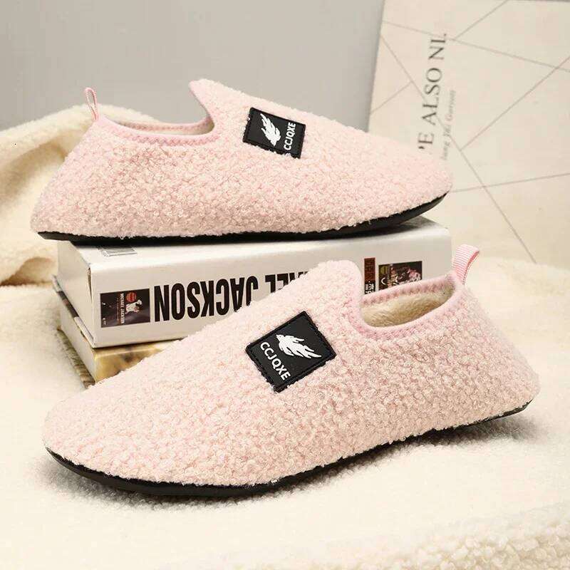 MAEDEF Slipper Men Cotton Slippers Disigner Warm Indoor House Casual Shoes High Quality Non-slip Plush Winter Couple Shoe