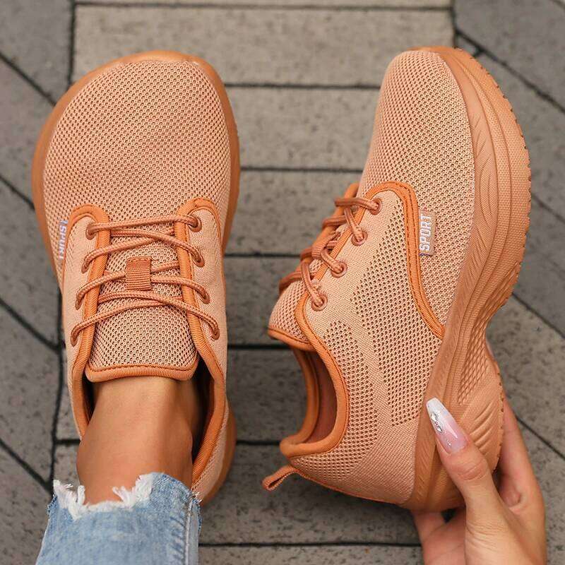 New Wide Last Soft Breathable Comfortable Lace Up Walking Outdoor Tennis Slow Running Women's Platform Shoes 26W0224