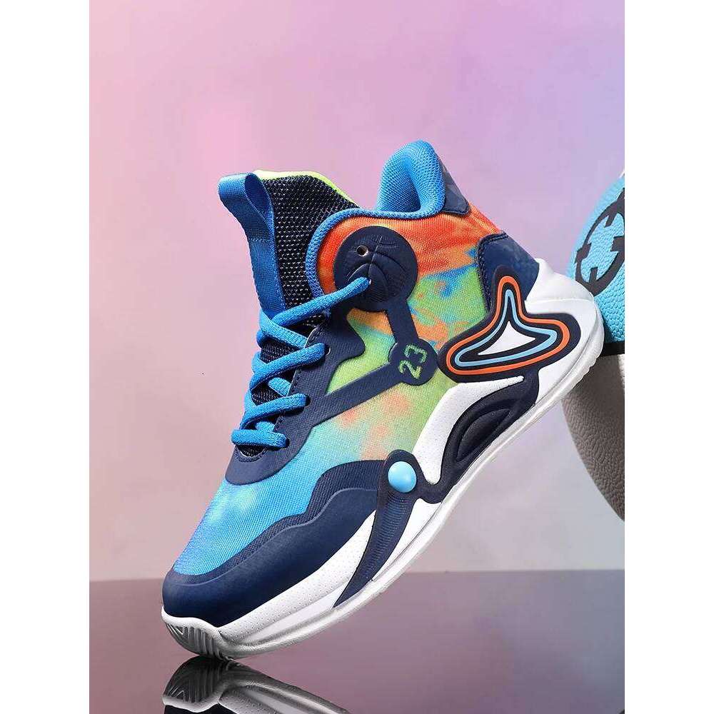 Children Basketball Breathable Mesh Boys Fashion Sneakers Girls School Sport Shoes Kids Casual Trainers Outdoor Athletic 26W0224
