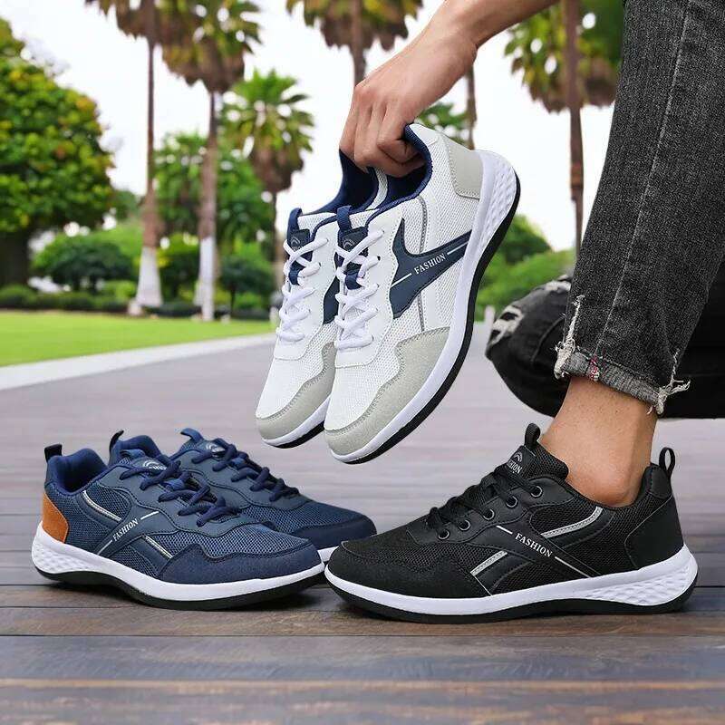 Men's Explosion Running Shoe Lightweight Walking Tenis Masculino Casual Skateboard Shoes Comfortable Classic Pu Leather Sneakers