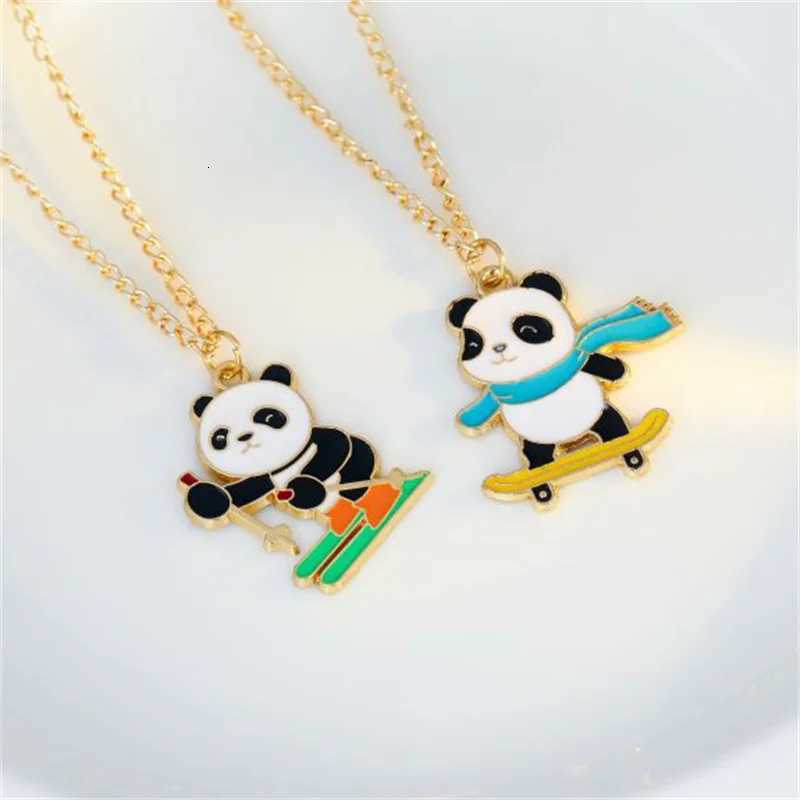 Cute Panda Pendant Necklace For Women Girls Exquisite Adjustable Chain Sports Panda Collar Choker Party Jewelry Accessories GiftXJ260224