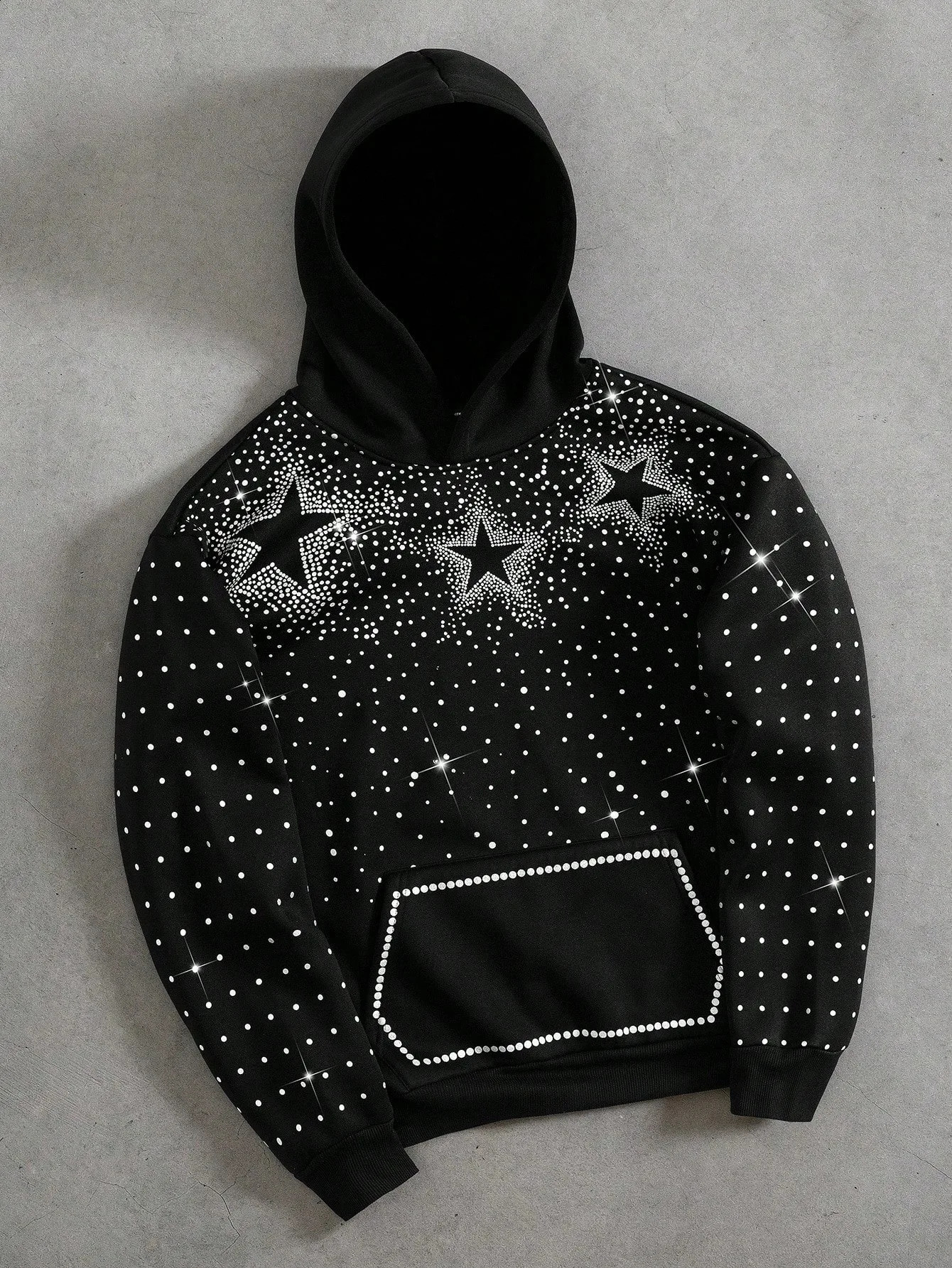 Unisex 2026 Winter Oversized Hoodie Star Embroidery Print Warm Cozy Casual Pullover For Men And Women Fashion 260124