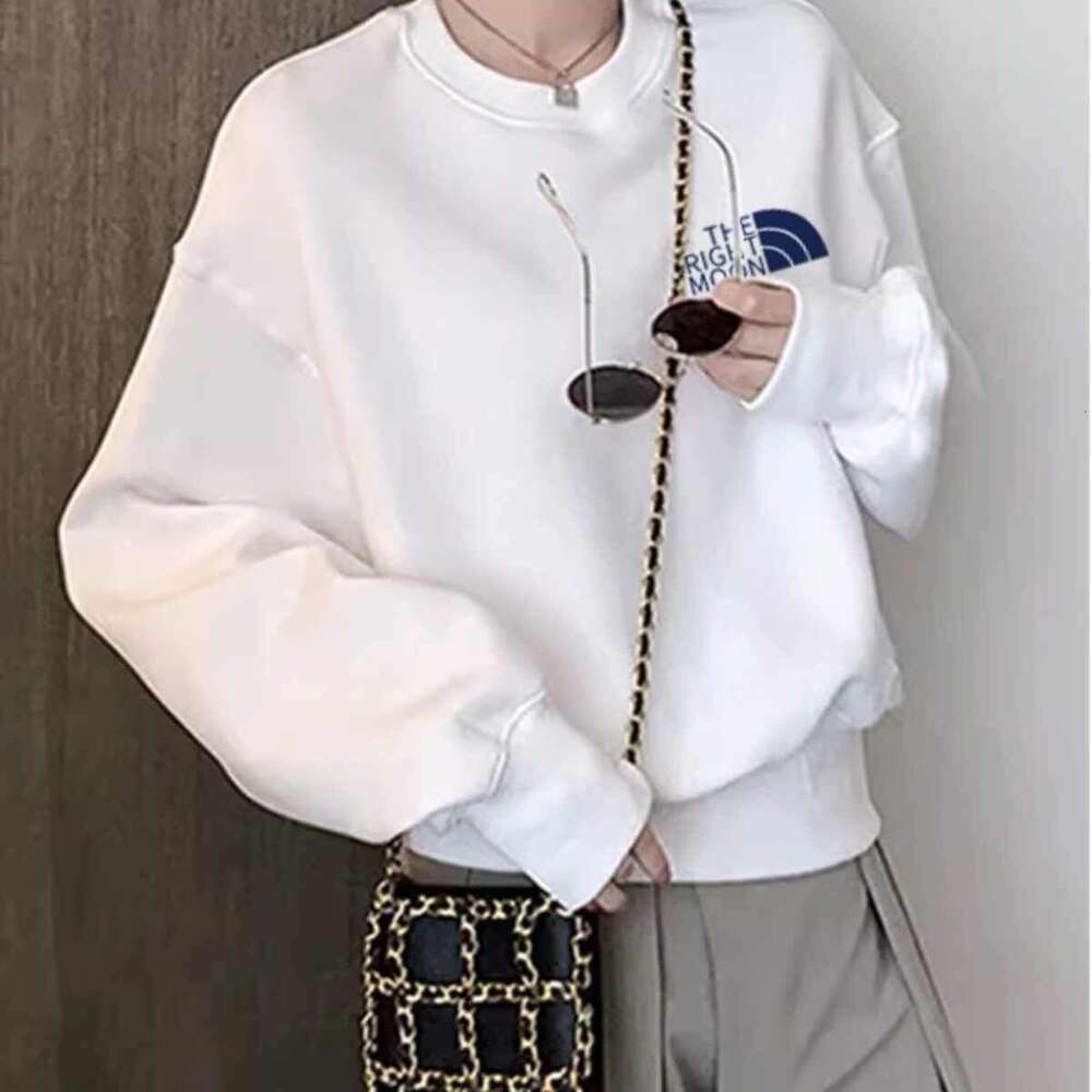 Women's Fleece-Lined Sweatshirt, Autumn Winter 2025 New Popular Fashion Design, Stylish And Chic, Waist-Cinching Short Top For Petite Figures