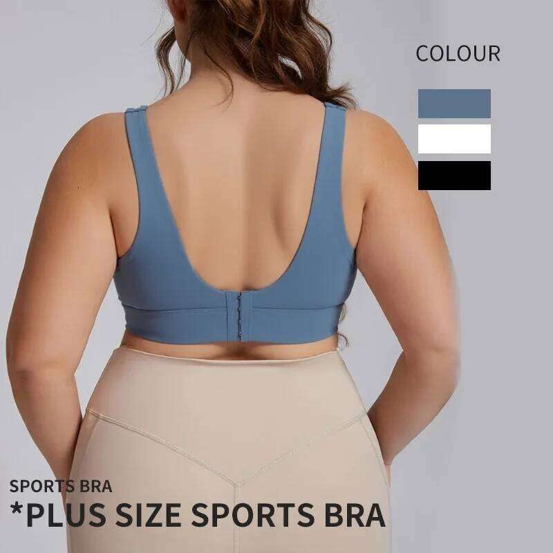 Women Bras Queen Size Fitness Sport Bra High Strength Top Comprehensive Training Gym Yoga Underwear with Chest Pad 26Y0224