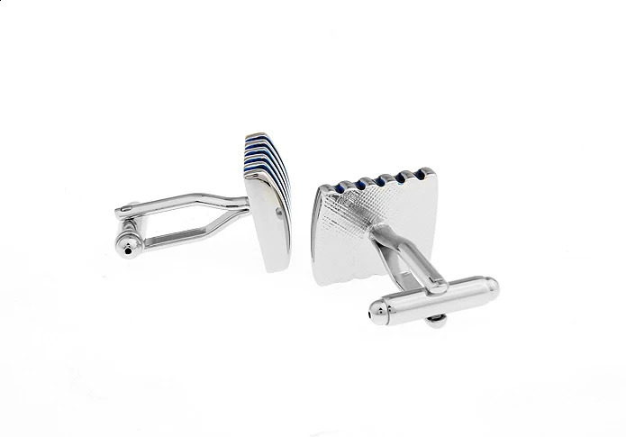 iGame 1 Pair Retail Mens Cuff Links 4 Colors Option Blue Red Black Pink Brass Fashion Stripes Business 260202