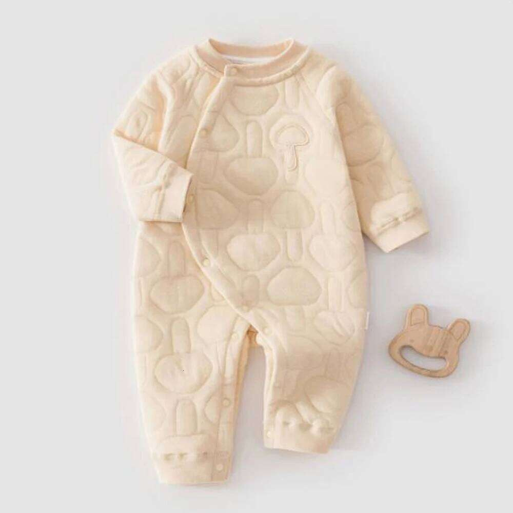 Jumpsuit Long Sleeve Quilted Warm Spring Autumn Winter Infant Boutique Clothing Unisex Newborn Baby Romper For Boys Girls 26H0224