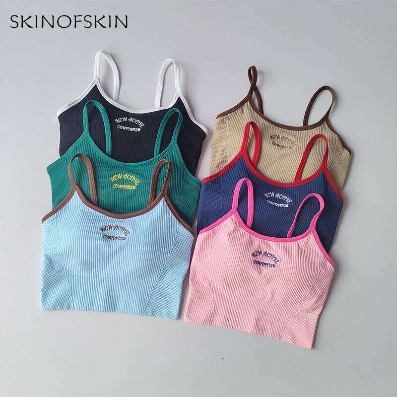 Color Blocking Small Suspender Sports for Women Fixed Cup Fitness Running Bra Acceleration, Dry Training Yoga Outerwear 26Y0224