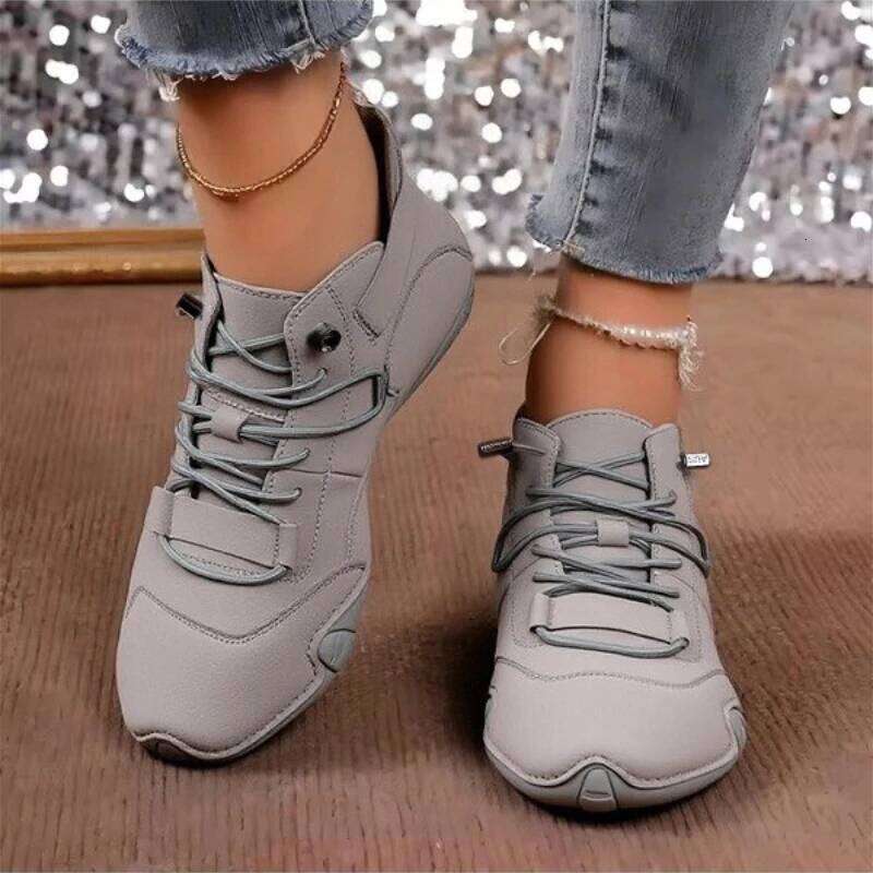 Lace Up High Top Breathable Fashionable Soled Shoes Outdoor Walking Waterproof Multifunctional Women's Bare Boots