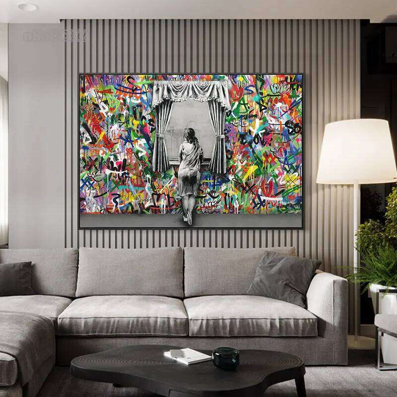 Abstract Banksy Life Is Short ,chill The Out Street Canvas Painting Funny Graffiti Poster Wall Art Picture Home Decor 26Y0224