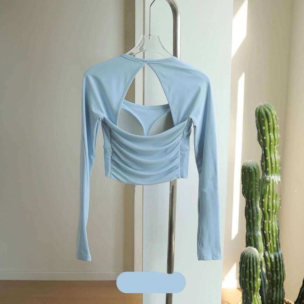 Women's Long-Sleeve Sports Top with Chest Pads, Yoga Wear, Pilates Training Fitness Apparel, Running 26Y0223