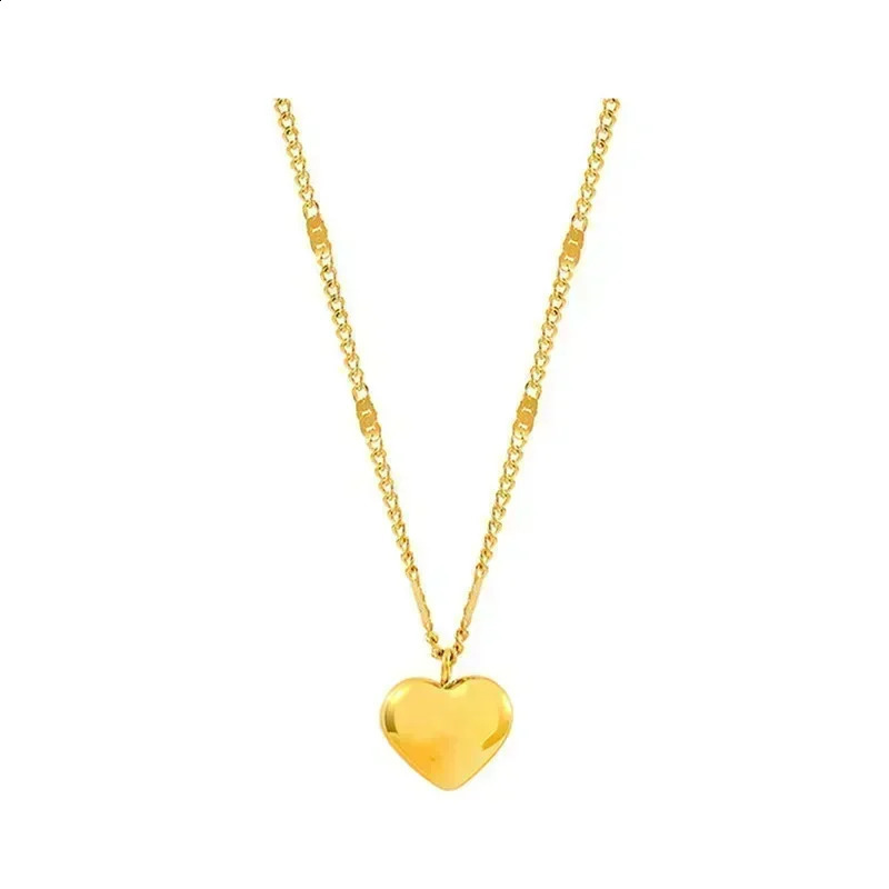 Crossborder Couple Cavicle Chain Geometric Heartshaped Light y Temperament Simple Sweet Love Pendant Necklace Jewelry 260206
