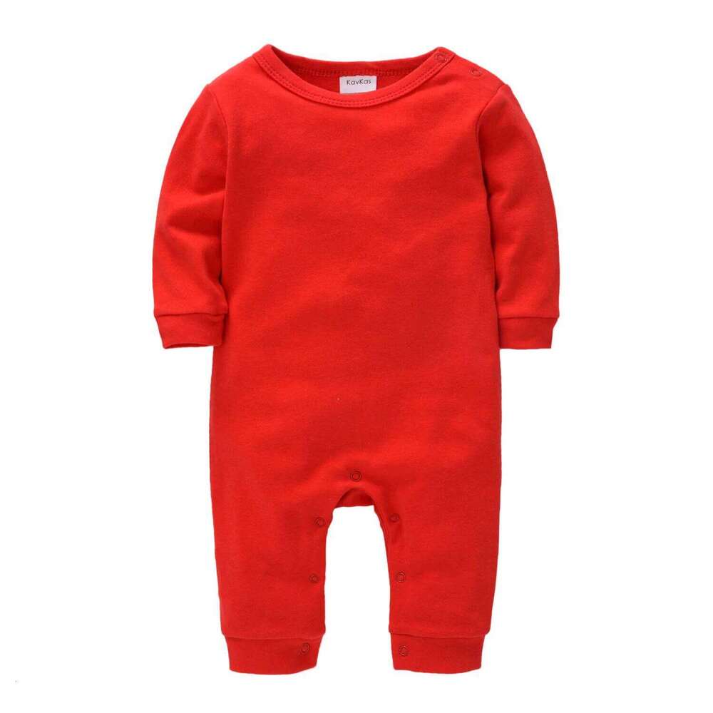 Muslin Blank Baby Boys Girls Clothes Romper Solid Colors Pink Plain Long Sleeve 100% Cotton Kids Outfit Jumpsuit For 0-18 M 26Y0224