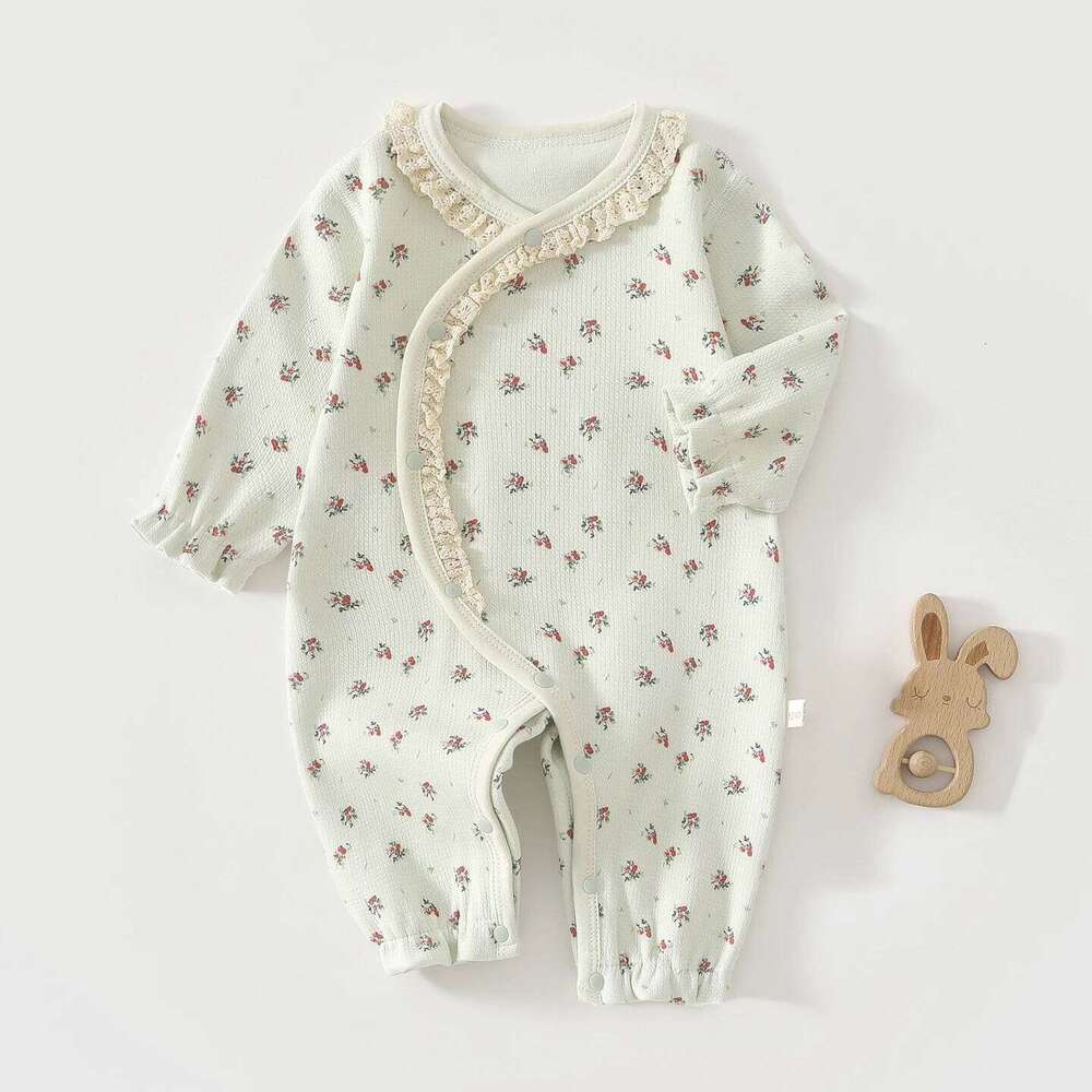 Autumn Baby Romper, Soft Velvet Long-Sleeve Infant Onesie, Newborn Children's Cotton Jumpsuit, Type a 26H0224