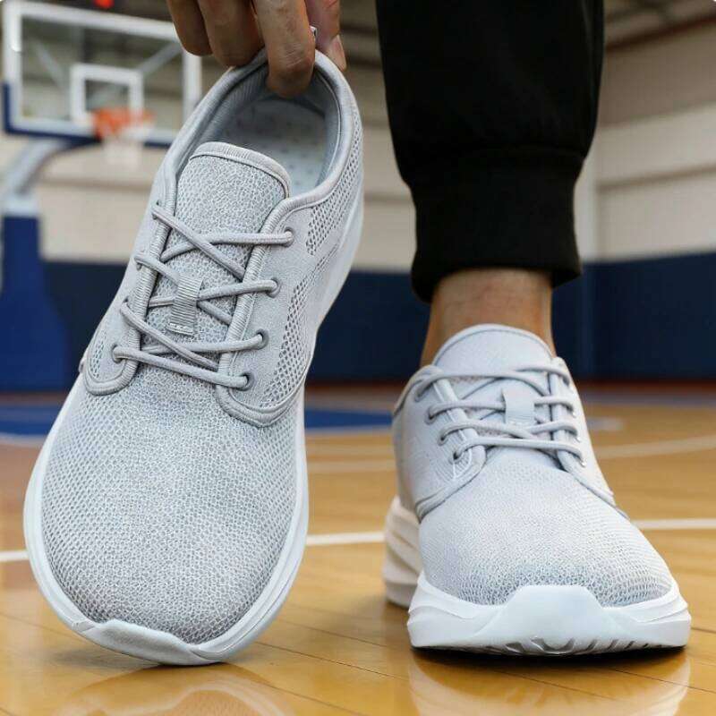 Wide Toe Breathable Knitted Mesh Barefoot Casual Versatile Sneakers Rebound Cushioning Comfortable Tennis Shoes Men
