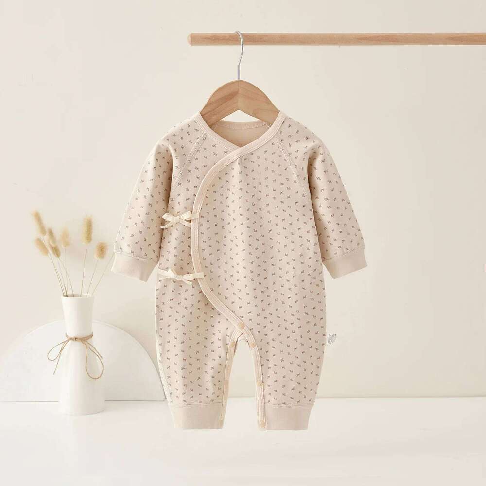 AYNIGIELL Spring Autumn 0-6 Months Baby Jumpsuit Pattern Male and Female Infants 100%Cotton Rompers Infant Clothing 26H0224