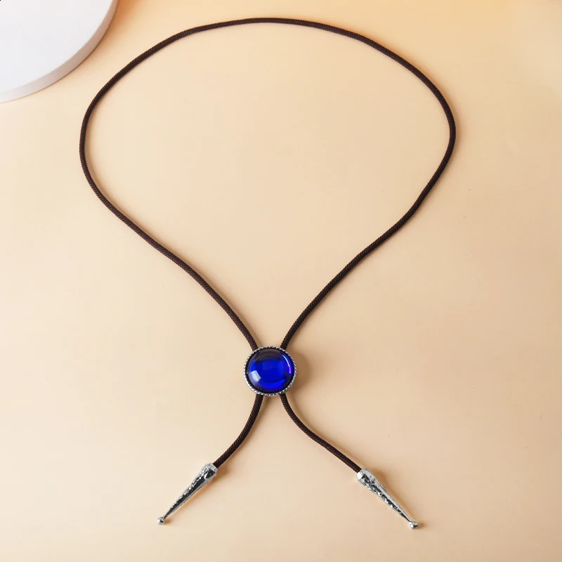 The Ancient Magus Bride Ainsworth Elias Cosplay Cross Necklace Blue Gem Pendant Model Toy Gift Collection Bolo Tie Anime 260120