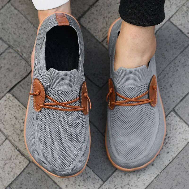 Wide-Toe-Box Barefoot for Men Zero Drop Sole Minimalism Walking Breathable Non-slip Flats Loafer Mens Driving Shoes