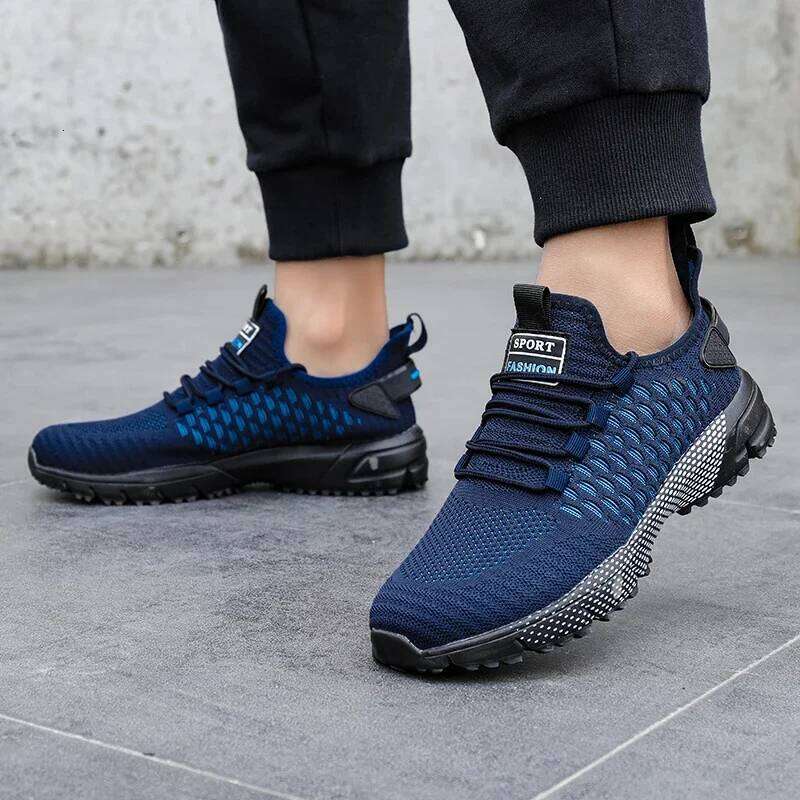Summer High Quality Mesh Breathable Men's Trendy Versatile Flat Bottom Casual Lace Up Training Sports Shoes