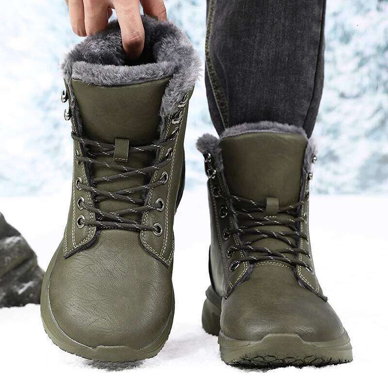 Barefoot for Keep Warm Waterproof Winter Shoes Latest 2025 Fashion Design Non Slip Platform Snow Boots Men