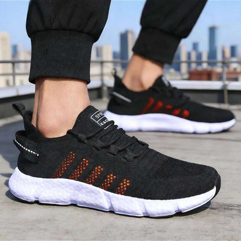 Men's Breathable Mesh Sneakers Lightweight Casual Sport Non-Slip Cushion Running Shoes Fashion Trendy Tennis Shoe for Men