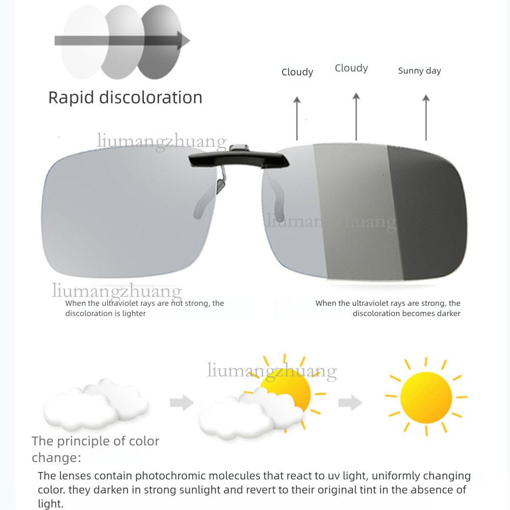2026 Designer Fashion Ultra Light Clip Sunglasses New Trendy Myopia Polarized Glasses Outdoor Leisure Fishing Anti UV Adhesive Sunglasses Clip Wholesa