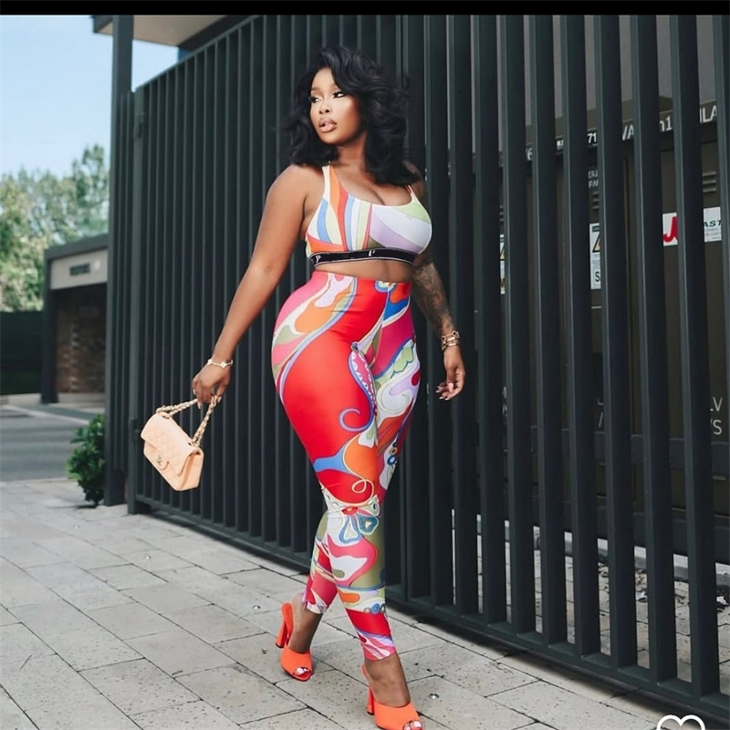 Spring And Summer Designer Tracksuits For Womens 2 PCS Yoga Two Piece Set High Waist Tanks And Slim Pants Sports Outfits