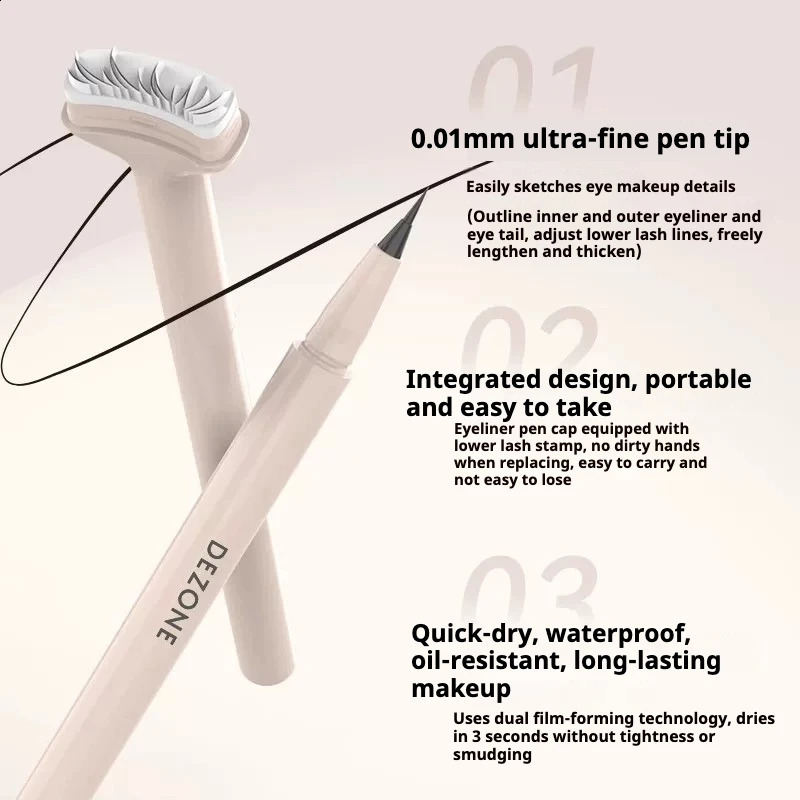 DEZONE Double Head Eyelash Stamp Waterproof Sweatproof Original Products Set And Non Smudging Liquid Eyeliner 260203