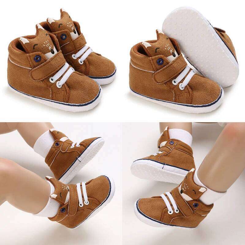 New Brown Baby Christening Baptismal Walking Toddler Shoes Soft Sole Newborn Birthday Infant Kids Boy Sneakers 26Y0224