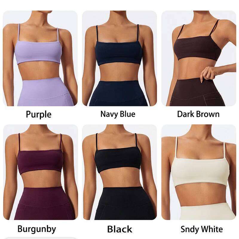 Ctenkevet Sling Yoga Bra Gym Workout Push Up Brassiere Female Outdoors Sports Underwear Women Fitness Shockproof Crop Top 26Y0224