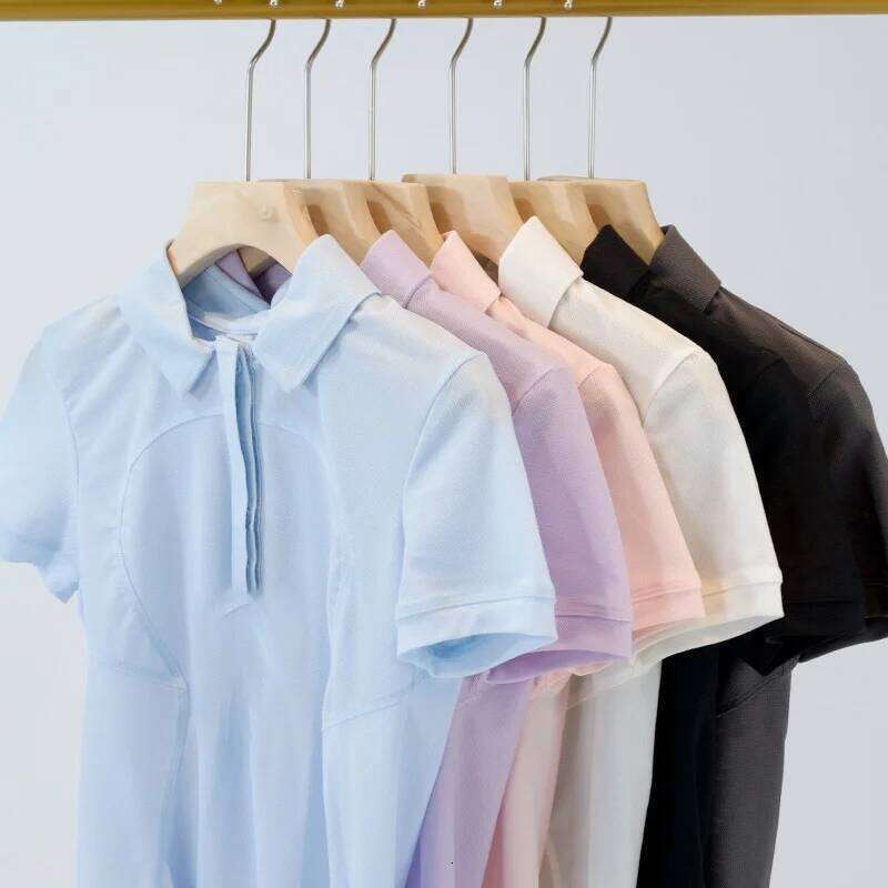 Women's Short Sleeve Casual Polo Mesh Breathable Quick-Dry Slim Fit Sports Fitness Tennis Shirt 26W0224