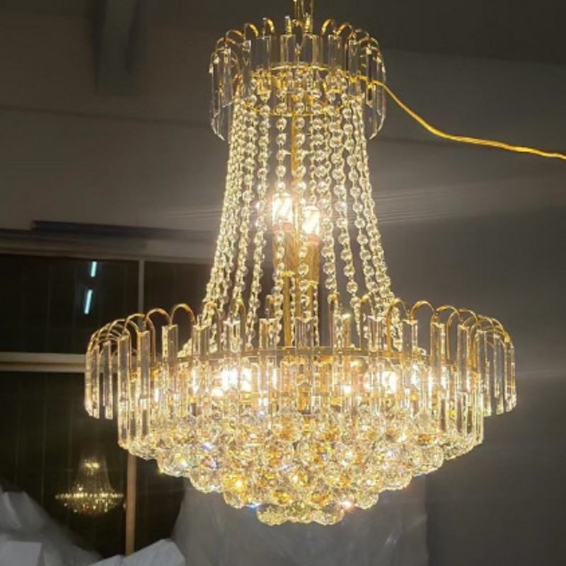 factory price new royal empire golden crystal chandelier light french crystal ceiling pendant lights dhl fast