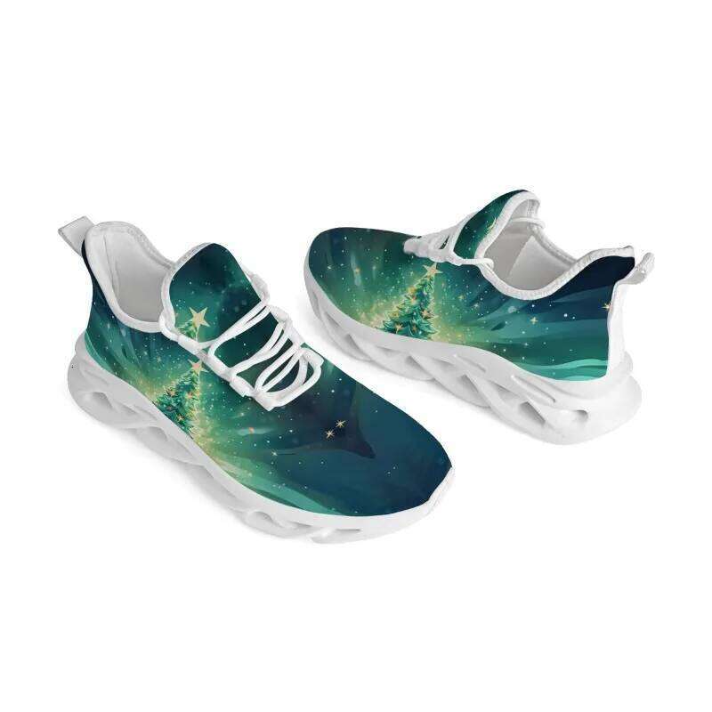 Men's Casual Flats Women's Lace Up Men Christmas Shoes Mesh Breathable Tennis Sports Shoe Athletic Male Sneakers