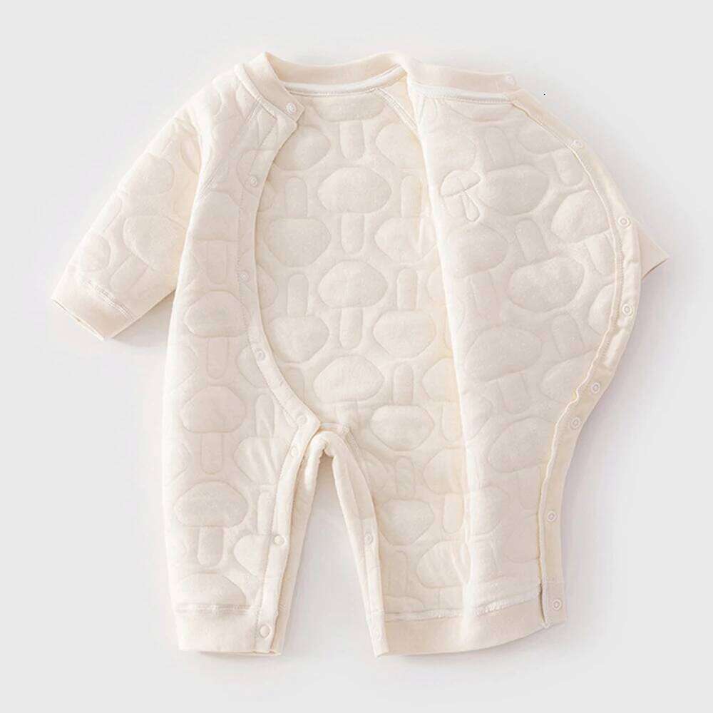 Jumpsuit Long Sleeve Quilted Warm Spring Autumn Winter Infant Boutique Clothing Unisex Newborn Baby Romper For Boys Girls 26H0224