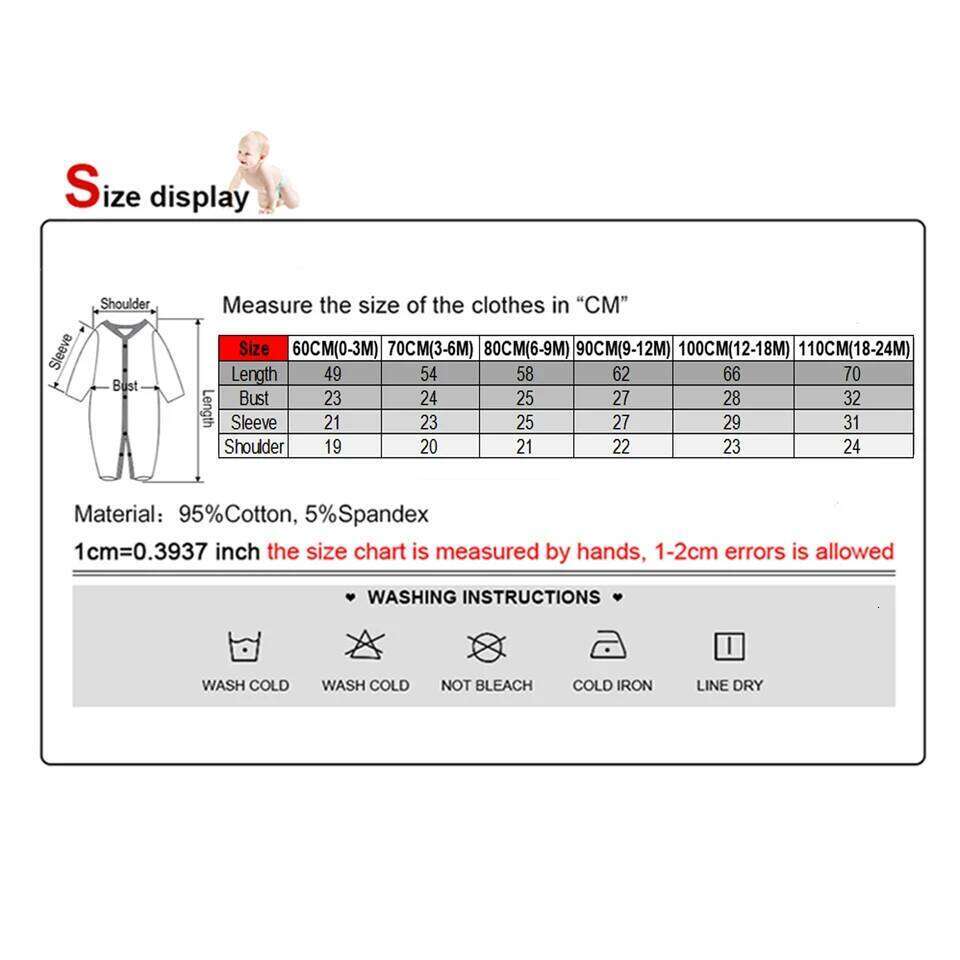 2-way Zipper Romper Cotton One-piece Jumsuit 0-24 Months Long Sleeve Newborn Baby Pajamas Comfortable Breathable 26Y0224