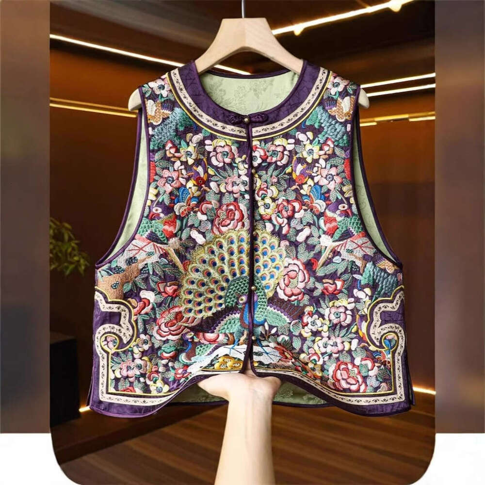 Spring Heavy Embroidery Versatile Top Ethnic Sleeveless New Chinese National Style Vest Luanyun