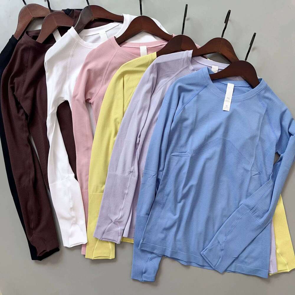 Women's Yoga Top, Ribbed, Slim-Fit, Long-Sleeve Athletic Wear for Running, Pilates, and Fitness Training 26Y0223