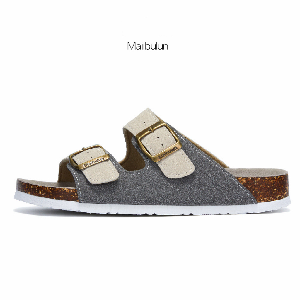 Maibulun Bestselling 2026 Summer New Design Slip Resistant Cork Slippers Men Women Indoor Outdoor Beach Suede Sandals Multiple Color Options Large Siz